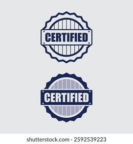Certified rubber stamp set Grunge red black badge with certified text in frame or round Rectangular border Certification approved fail and original stamp 