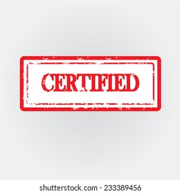 certified rubber stamp vector illustration.  grunge rubber stamp