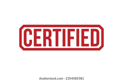 Certified rubber stamp vector illustration on white background. Certified rubber stamp