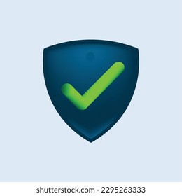 certified safety shield logo modern element for cyber security vector