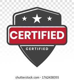Certified seal or stamp flat icons for apps or website