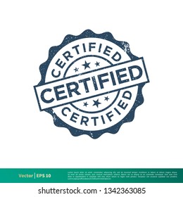 Certified Seal Stamp Vector Template Illustration Design. Vector EPS 10.