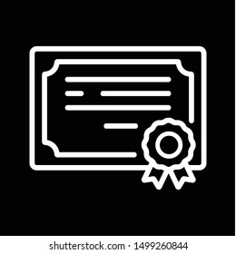 Certified Service Quality Product Best Rate Icon Symbol Outline. EPS 10, Premium.