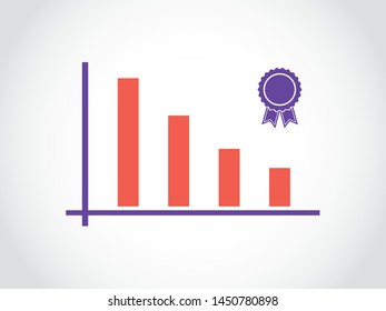 Certified Service Quality Product Graduate Decrease Graph Bar