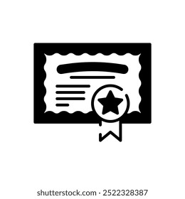 Zertifizierter Spezialist Glyphensymbol, Vektorgrafik