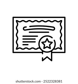 Outline-Symbol des zertifizierten Spezialisten, Vektorgrafik