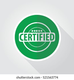 Certified Stamp Icon Design Template