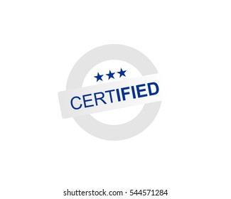 Certified Stamp Icon Design Template