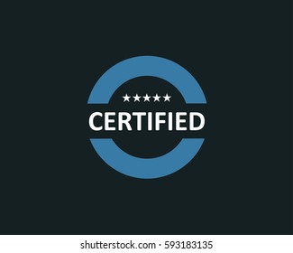 Certified Stamp Icon Design Template