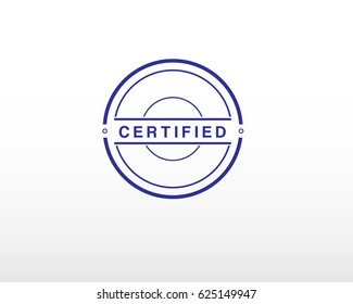 Certified stamp icon logo design template for business