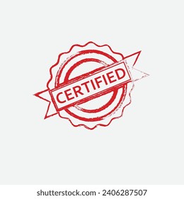 plantilla de diseño de logotipo de vectores de icono de sello CERTIFICADO