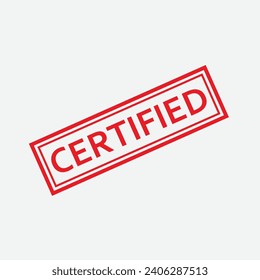 ZERTIFIZIERTES Stempelsymbol Vektorlogo-Designvorlage