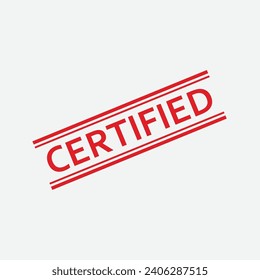 ZERTIFIZIERTES Stempelsymbol Vektorlogo-Designvorlage