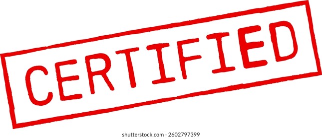 Certified stamp isolated vector illustration.
