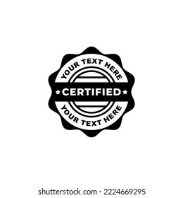 Certified stamp seal icon vector illustration