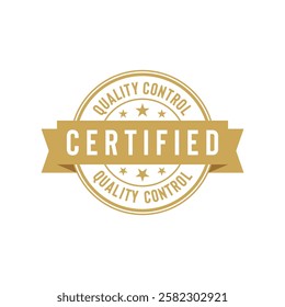 Certified Stamp Seal Vector Template