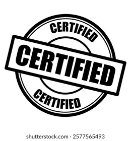 certified stamp sign symbol vector icon