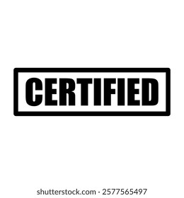 certified stamp sign symbol vector icon