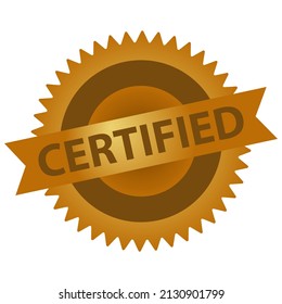 certified. stamp. sticker. seal. round grunge vintage ribbon certified sign