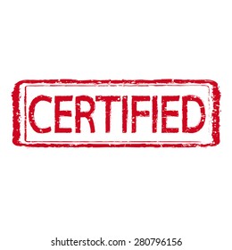 certified stamp text Illustration