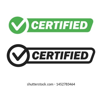 Certified stamp vector isolated on white background
