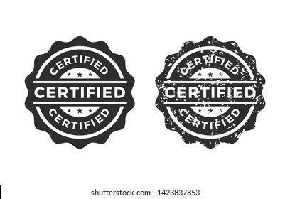 Certified stamp vector template illustration