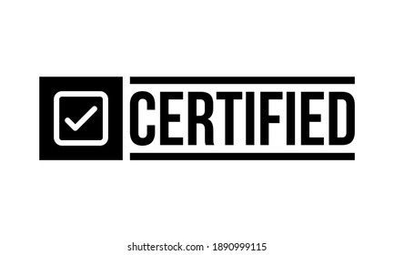 certified sticker sign or rubber stamp