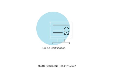 Certified Success: Diploma and Achievement Badge Vector Icon