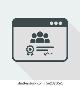 Certified team - Vector icon for computer website or application