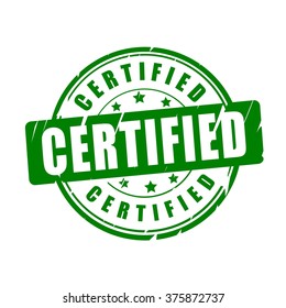 Certified vector illustration stamp