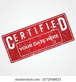 Certified Vector Stamps for Professional Use with date