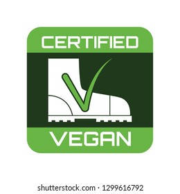 certified vegan product cruelty free logo. vector illustation