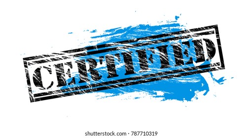 certified vintage vector stamp
