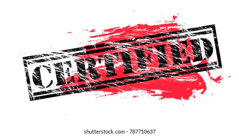 certified vintage vector stamp