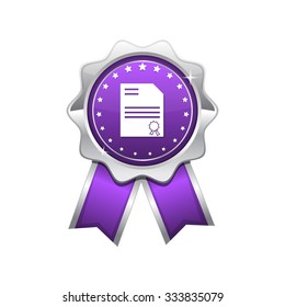 Certified Violet Vector Icon Design