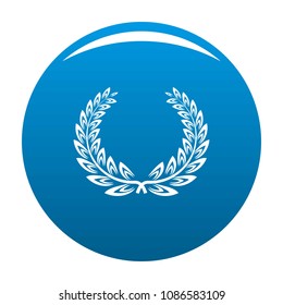 Certified wreath icon. Simple illustration of certified wreath vector icon for any design blue