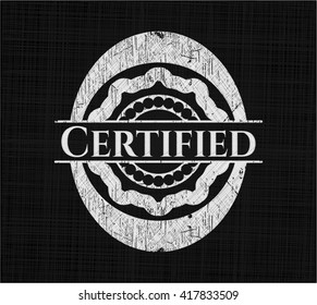 Certificado escrito con textura de pizarra