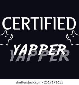 Diseño de camiseta divertida certificada de Yapper