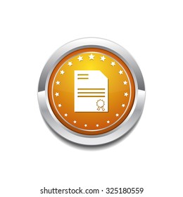 Certified Yellow Vector Icon Button