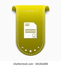 Certified Yellow Vector Icon Design