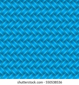 Cerulean blue color wicker seamless pattern background vector.
