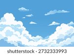Cerulean Sky Variations – Cloud Density Comparison Illustration