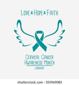 Cervical Cancer Awareness Logo. Vector Illustration