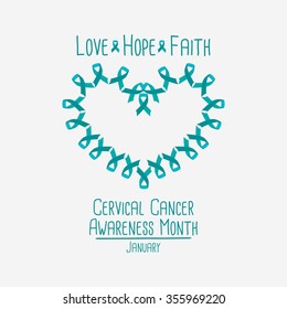 Cervical Cancer Awareness Logo. Vector Illustration