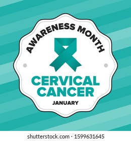 Cervical Cancer Awareness Month Celebrate Annual Stock Vector (Royalty ...