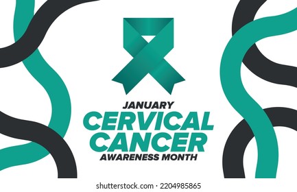 Cervical Cancer Awareness Month Celebrate Annual Stock Vector (Royalty ...