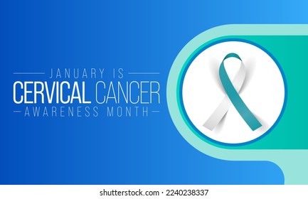 Cervical Cancer awareness month is observed every year in January, It occurs most often in women over age 30. Vector illustration
