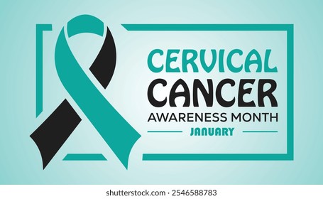 Cervical Cancer Awareness Month observed each year during January. Healthcare Medical Awareness  concept. Vector template for banner, greeting card, poster with background.