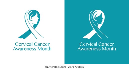 Cervical Cancer Awareness Month, observed every January, aims to raise awareness about the importance of prevention, early detection, and treatment of cervical cancer. Creative vector Illustration.