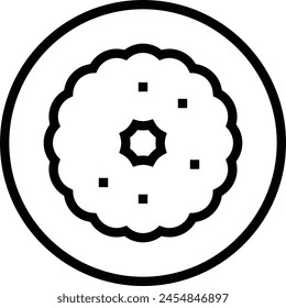 cervical cancer icon. Thin linear style design isolated on white background